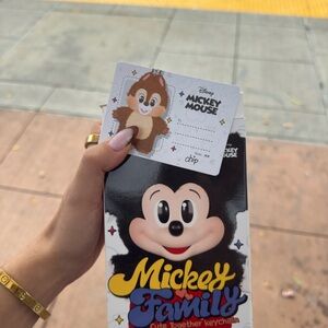 Disney Mickey Mouse and Chip Keychain - Black and Brown